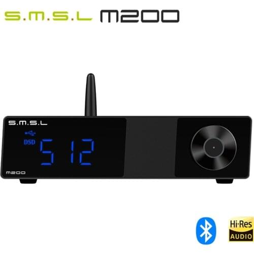 SMSL M200 AK4497EQ High-Res HiFi Audio DAC Bluetooth 5.0 Support 32Bit/768KHz DSD512 Coaxial Optical USB DAC Decoder