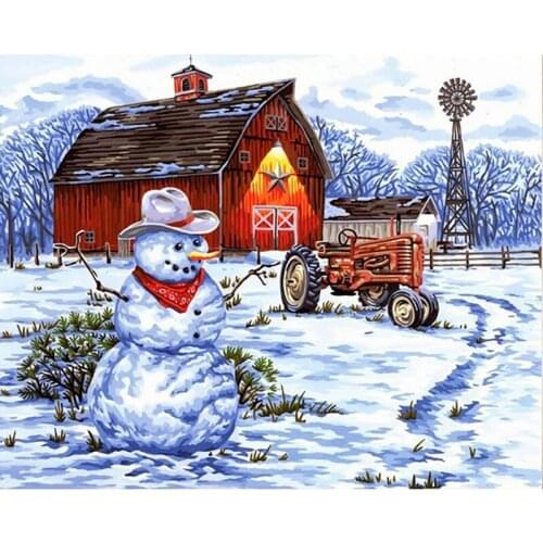 Embroidery Cross Stitch 5D DIY Full Square Diamond Painting Sale Snowman Rhinestone Mosaic Home Decoration Creative Pictures