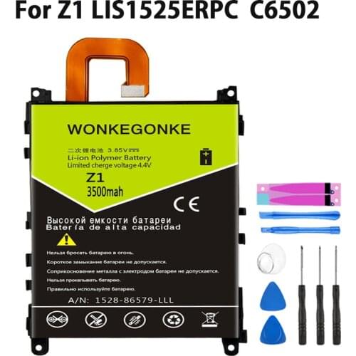 WONKEGONKE LIS1525ERPC For sony Xperia Z1 L39H C6902 C6903 Battery High Quality Rechargeable Mobile Phone Batteries Bateria