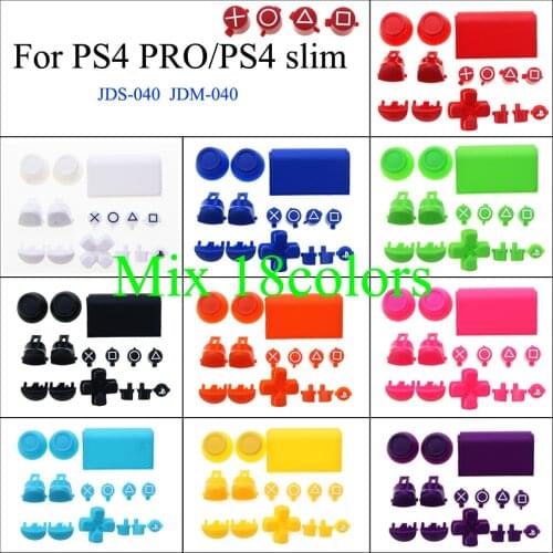 YuXi 18colors High Quality L1 R1 L2 R2 Trigger Buttons Direction Key Button Dpad Repair Part for PS4 Pro Slim Controller JDS-040