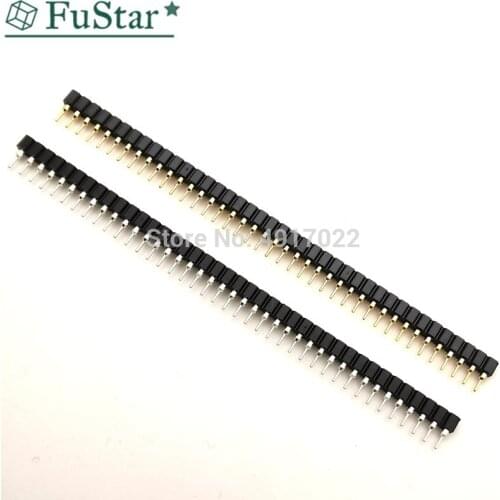 10pc 2.54mm Round Female Header tin Single Row 40Pin 0.1" Hole Female Header 2.54mm 1x40P Gold-plat Connector 1*40 Copper Needle