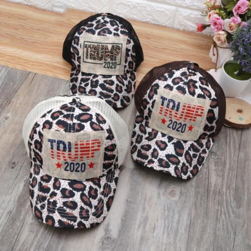 Donald Trumps 2020 Hat Keep America Great Leopard Print Adjustable Baseball Cap F3MD