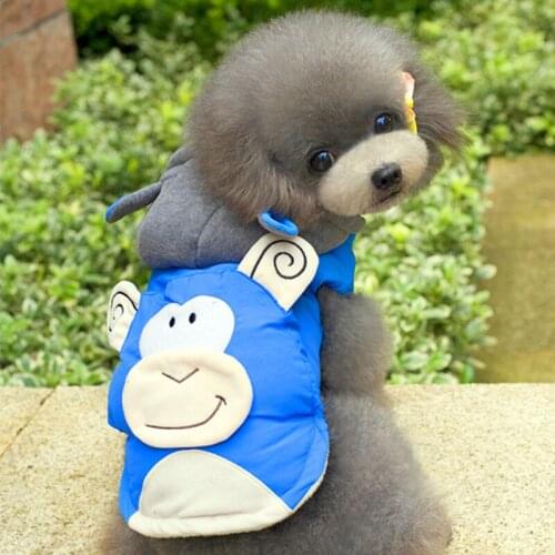Pet clothes Teddy little dog clothes pet clothes autumn winter monkey turned into two legged cotton padded clothes