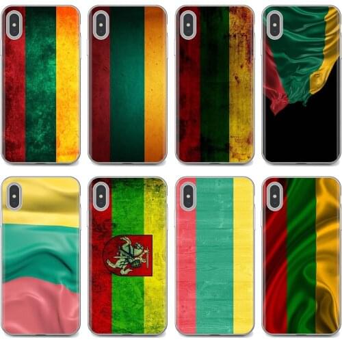 For Samsung Galaxy A10 A40 A50 A70 A3 A5 A7 A9 A8 A6 Plus 2018 2015 2016 2017 Hanging Lithuania flag Lithuanian Soft Cover Bag