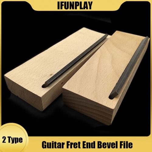 Guitar Fret End Bevel File Luthier Repair Tools Maple Wood 45 Degree Bevel Angle Double-cut Mill File Guitar Accessories