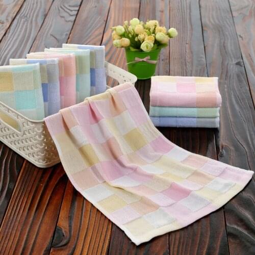 Cotton towel double gauze childrens towel kindergarten childrens face towel hand towel