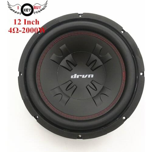I KEY BUY 2020 New 12" Subwoofer Car Speaker PP Injection Cone RMS 250W Thick Rubber Edge Super Powerful Auto Woofer 1 pc