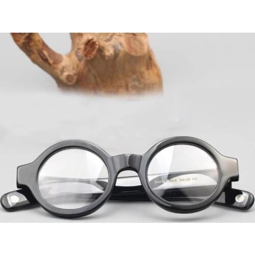 Evove Round Eyeglasses Frames Male Fashion Nerd Glasses Men Lennon Vintage Retro Eyewear Acetate Spectacles for Prescription