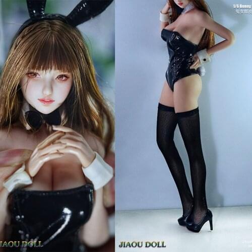 JIAOU DOLL 1/6 JOA-31Girl Clothes Suit Leather Tight Bodysuit Fit 12'' PH TBL Action Figure Body