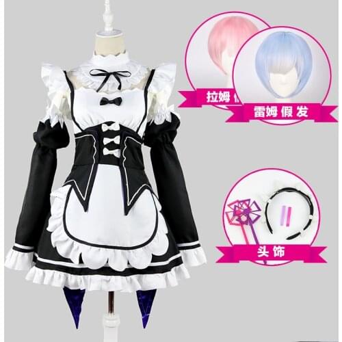 Summer Dress Women Re: Zero Kara Hajimeru Isekai Seikatsu Life In a Different World Ram Rem Maid Dresses Girls Anime Party Dress