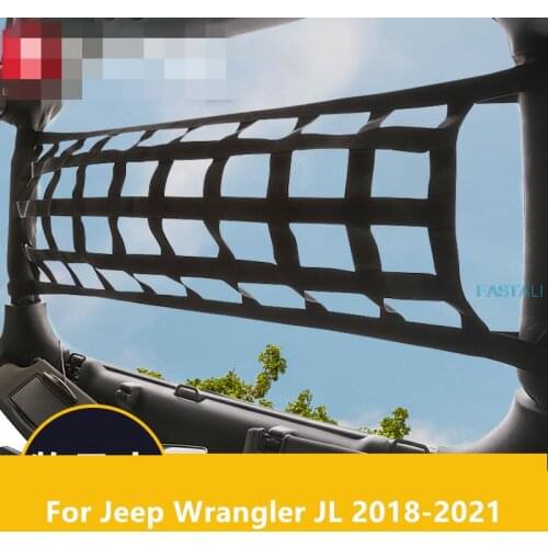 For Jeep Wrangler JL 2018-2021 Modified roof insulation net pocket hammock multifunctional rear trunk partition net