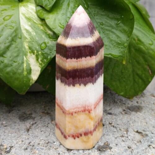Natural Red Texture Stone Crystal Obelisk Quartz Wand Pork stone Point Mineral Specimen reiki Healing 1pcs