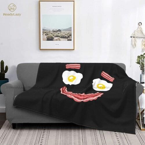 Bacon Blanket Cheap Luxury Bedspread Fleece Couch Super Soft Blanket