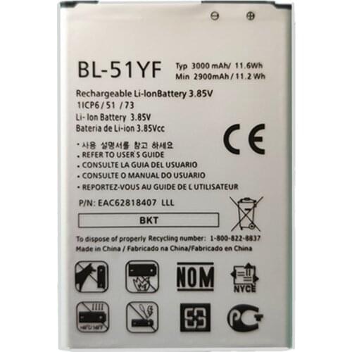 New BL-51YF / BL-51YH Battery for LG G4 H815 H818 H819 VS999 F500 F500S F500K F500L H811 V32 mobile phone battery