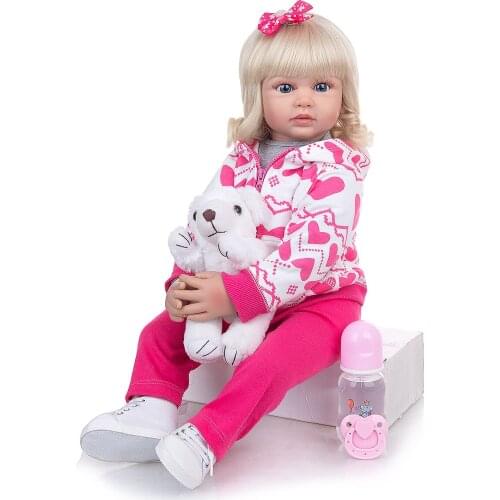 New Design Fashion Toddler Reborns Dolls 60 cm Cute Princess Baby Reborn Baby Dolls Girl Silicone For Gift Dress Up Toy