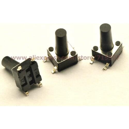 PHISCALE 20pcs 6*6*11/6x6x11MM touch button switch smd 4pin
