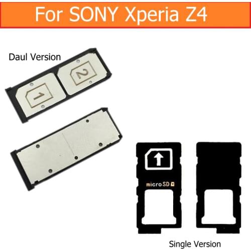 Genuine single & Daul Sim Card Slot Tray for Sony Xperia Z4 Z3+Plus E6553 E6533 Sim Card Tray Holder for Sony z4 sim card holder