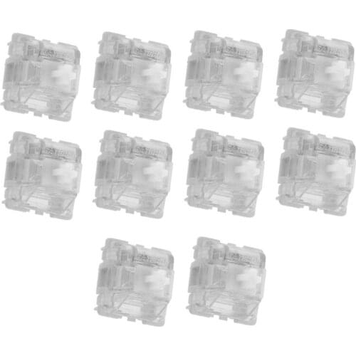 R58A 10Pcs/pack Gateron SMD Clear Switches Mechanical Keyboard 3pins Gateron MX Switches Transparent Case fit GK61 GK64 GH60 MX