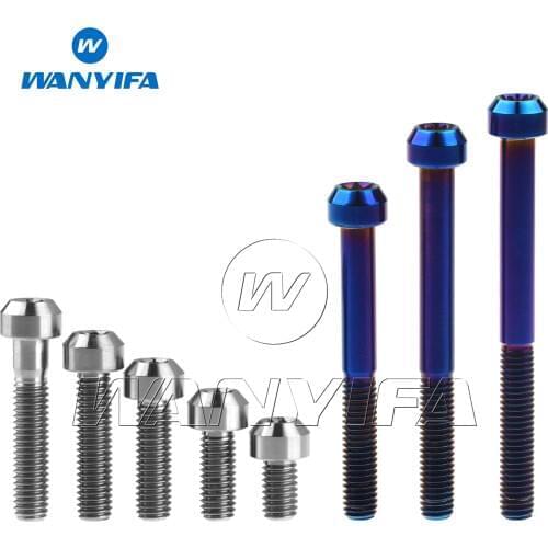 Wanyifa Titanium Bolt M6 x 10 15 20 25 30 35 40 45 50 60 65 70 80mm Torx Head Screw for Bicycle Motorcycle