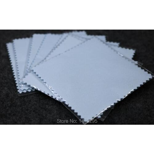 Free shipping 100pcs/pack Silver Polishing Cloth for 925 sterling silver Jewelry accessories Best Quality Multicolor optional