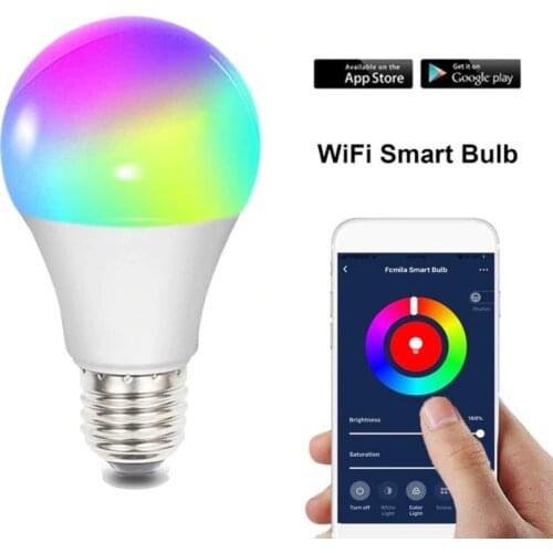 Wifi Smart Bulb Works With Alexa Echo And Google Home E27/E14/B22 LED Light Bulb Indoor Lighting Neon Changing Lamp Disco Lamp
