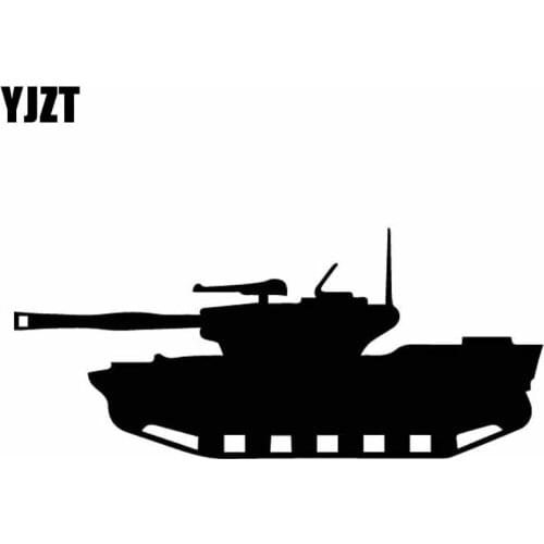 YJZT 15.4CM*6.7CM War Hell Buggy Advanced Tank Beautiful Shadow Vinly Decal Nice Car Sticker Cool Black/Silver C27-1232