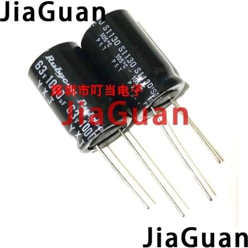 10pcs 1000uF 63V Rubycon YXJ Series 16x25mm Low Impedance Long Life yxj 63V1000uF Aluminum Electrolytic capacitor 1000uF/63V