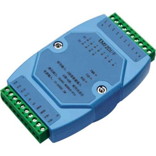 12 road discrete frequency input isolated acquisition switch module MODBUS RS485 i/o huasin