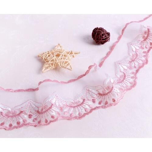 14Yds Lace Ribbon Tape Lace Trim Fabric DIY Embroidered Net Mesh Lace Accessories For Sewing Decoration Wedding Decoration Craft