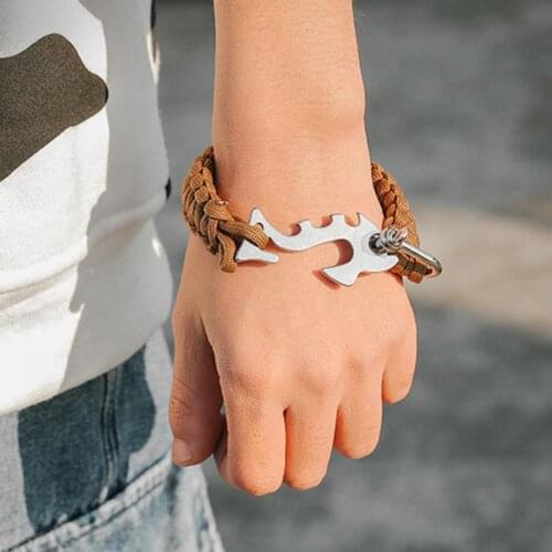 2pcs stainless steel rope knotter silver high hardness multi-function draw rope binder connector camping tent accessories