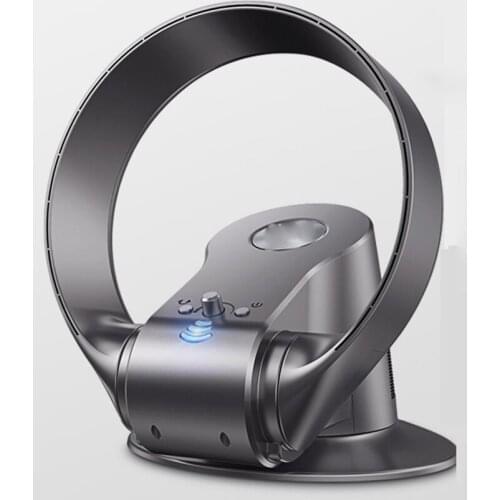 2019super quiet variable speed non-blade bladeless fan home office has the remote timing function folding fan 12 inches