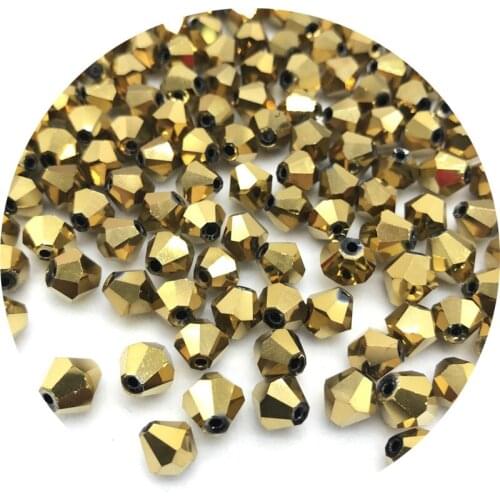 4/6/8mm Shiny Crystal beads Bicone Beads Glass Beads Loose Spacer Beads for Jewelry MakingDIY Bracelet Necklace #003