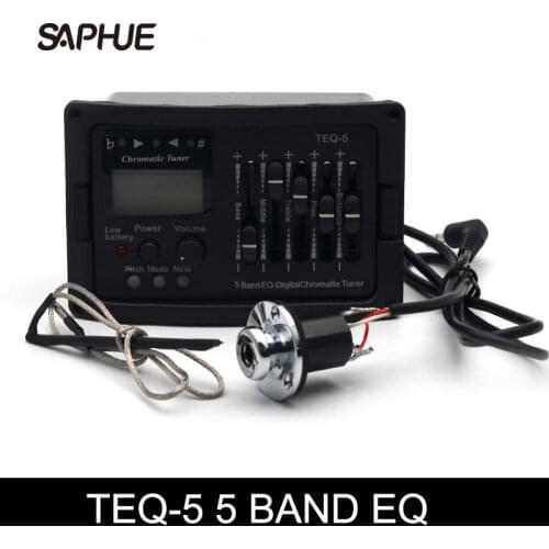 5 Band Acoustic Guitar Preamp EQ Equalizer Classical Acoustic Guitar Amplifier Digital Chromatia Blend Tuner Piezo Pickup