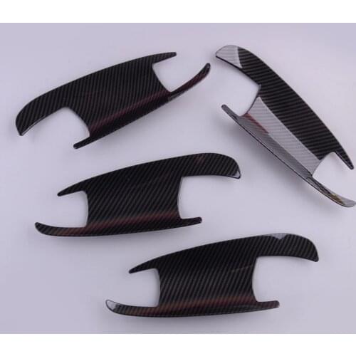 Car Door Handle Bowl Insert Cup Bucket Cover Trim Carbon Fiber Texture ABS Fit for Mercedes Benz ML GLE GLS GLK C Class W204