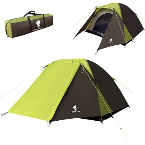 GeerTop Large Camping Tent Duckbill 3-4 Person Easy Set Up Waterproof Lightweight Sun Shelter Dome Tents Family Beach Outdoor