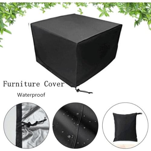 Black Waterproof Dustproof Outdoor Patio Garden Furniture Covers Oxford Rain Snow Chair Covers Protector for Sofa Table Chair