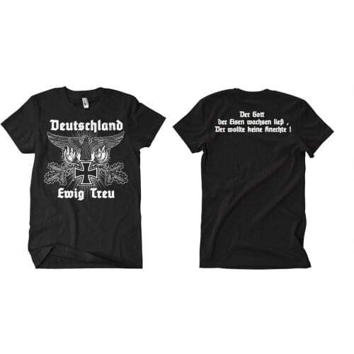 T-Shirt Mens T Shirts Fashion 2019 Rude Top Tee Round Neck Deutscher Adler Ewige Treue M3 Vaterland Deutschland Tshirts