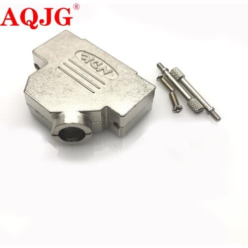 Connector D-SUB DB25 25pin M/F Socket Metal COVER HOOD SHELL SCREW DIY cable AMP 10PCS/LOT AQJG