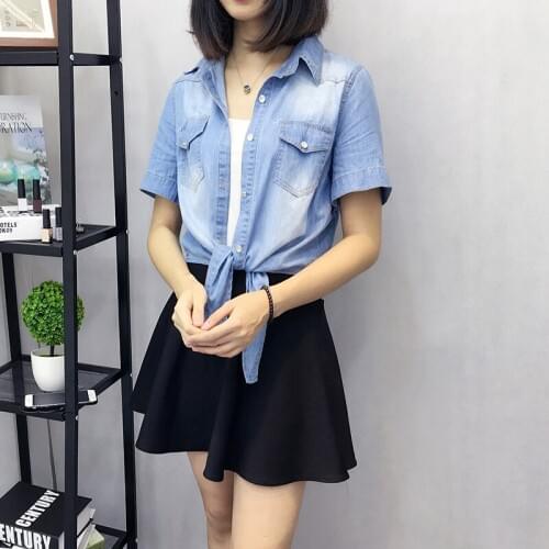 Soft Short Sleeve Spring Jacket Woman Windbreaker Clothes Autumn Slim Thin Denim Female Jacket Jeans Streetwear Coat Clothing