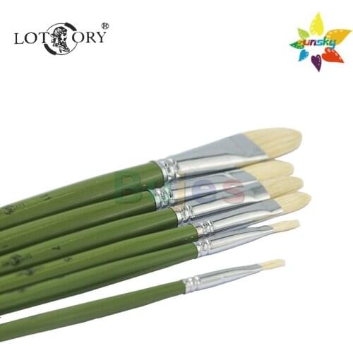 LOTORY Y515 Gouache brush set Bristles hair Cat tongue shaped watercolor oil painting brush acrylic brush Not easy to deform
