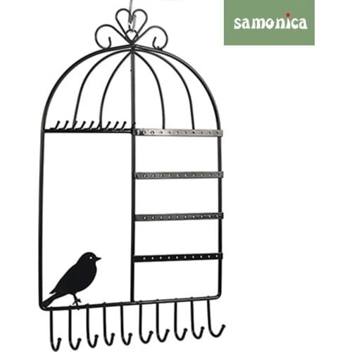 Earrings Ear Studs Necklace Jewelry Display Rack Bird cage Metal Stand Organizer Metal Stand Holder Display Shelf JewelryStorage
