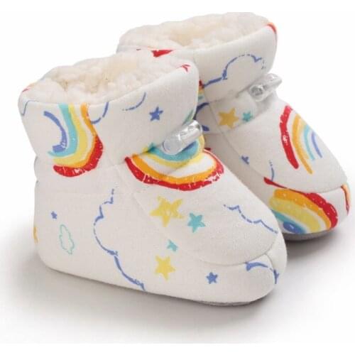 Newborn Lovely Shoes Warm Socks Toddler Boots Winter First Walker Baby Girls Boys Soft Sole Snow Booties Unisex Crib Shoes 0-18M