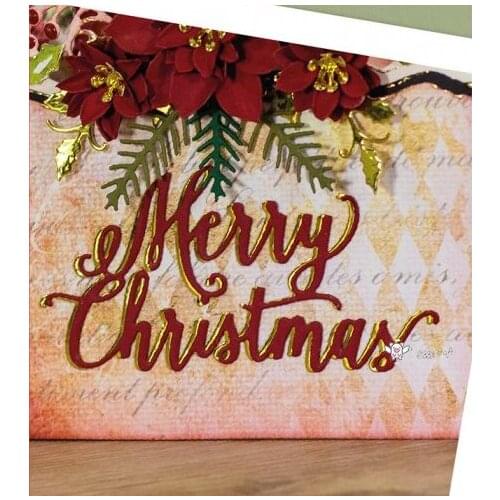 Mmao Crafts Metal Steel Cutting Dies New Christmas letters Stencil For DIY Scrapbooking Paper/photo Cards Embossing Dies