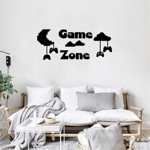 Game Controller Wall Sticker Game Zone Wall Decal Home Decoration For Living Room Boy Bedroom Vinyl Art Mural dw11365
