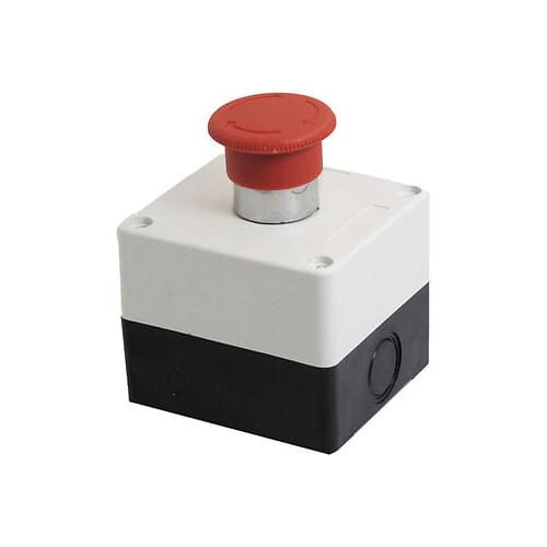 Plastic Case Self-locking NC Circuit Control Red Pushbutton Switch 10 Ith