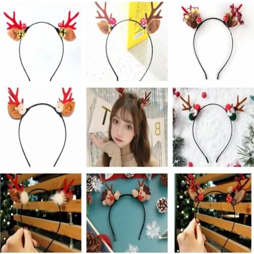 Sundae hair band-Elk Antlers snowman Headband Mink hair Daisy Mushroom small bell Pine cone Cherry hair band Hair accessories