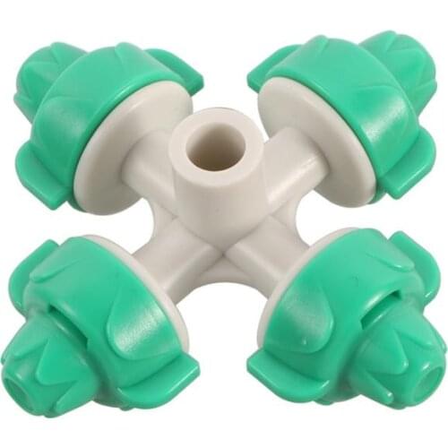 0.5mm Hole 4-Way Atomization Sprinkler Garden Irrigation Supplies Micro Spraying Gardening Watering Flower Mist Nozzle 10 pcs