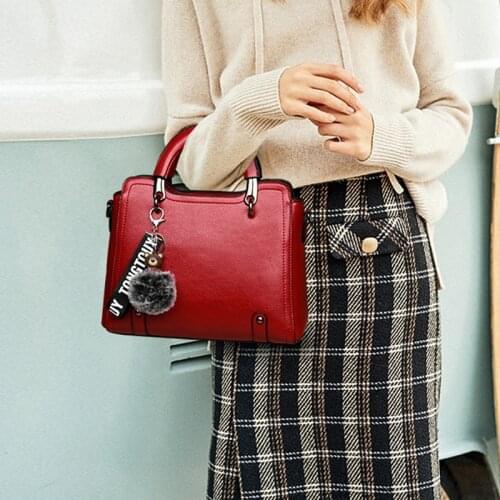 Leather Luxury Handbags Women Bag 2021 Casual Tote New Vintage Ladies Hand Crossbody Bags for Women Thread