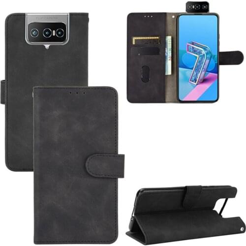For Asus Zenfone 7 Pro ZS671KS Luxury Flip Skin Texture PU Leather Wallet Case For Asus Zenfone 7Pro ZS671KS Zenfone7 Phone Bags