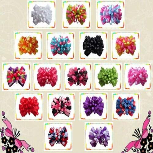 Hand Customize Free Shipping 18pcs BLESSING Happy Girl Boutique Hair Accessories 4" Fireworks Hair Bow Clip
